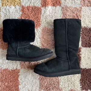 Ugg Classic Tall black suede boots